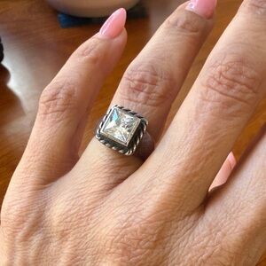 Silpada Elizabeth Cubic Zirconia Square Ring Sz 6